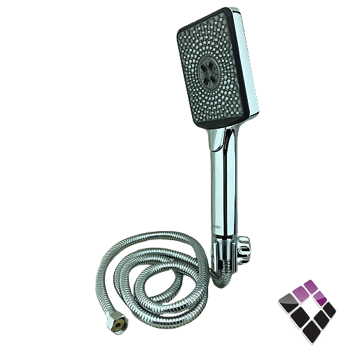 سماعة خلاط دش ORISA صيني مربعة ضغط لون كروم + لي و قاعدة رقم 30093