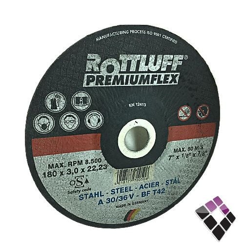 دسك صاروخ قص STEEL حديد ROTTLUFF المانى 7" A30/36V-BFT42