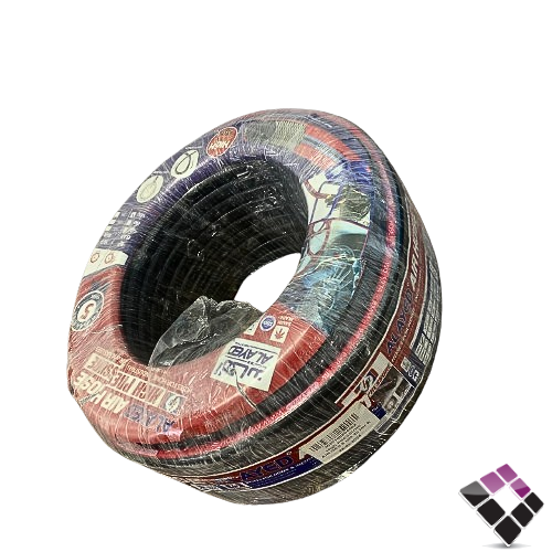 لي غاز و هواء العايد هاي برشر HIGH PRWSSURE لون اسود + خط أحمر 8 ملم 25 بار طول 40 متر