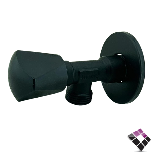 محبس زاوية لون أسود موديل قروهي ثقيل كوالتي QUALITY صينى 1/2"×L-888-B