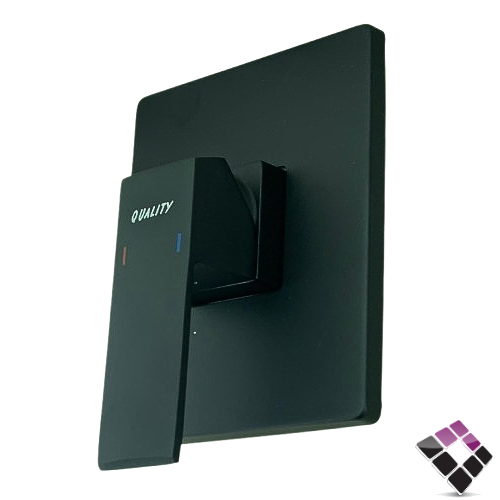 وجه غطاء خلاط مخفي مربع QUALITY صيني1 خط مخرج واحد للماء لون أسود موديل قروهي يورو سمارت رقم