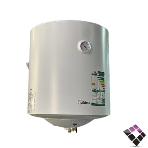 سخان ميديا Midea عمودي رأسي بنظام ضد البكتيريا مطلي بالورسلان ترمستات اكتروني بقدرة عالية 1500 وات 50 لتر