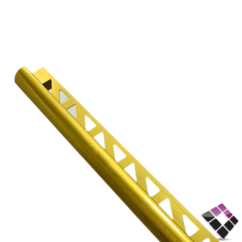 زاوية نهاية سيراميك المنيوم مبروم DAR صيني لون ذهبي مقاس 12 ملم كبير طول 2.45 متر رقم LT-12G