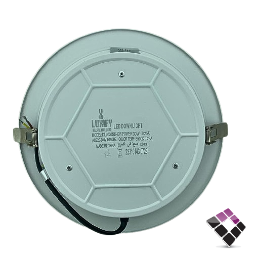 كشاف داخلي LED بنل SMD مثلج إضاءة 6500K أبيض LUXIFY  صيني جرم حديد 20 سم 8"×30W