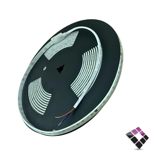 شريط زينة LED استريب STRIP عدسة نقاط SMD مباشر بدون ترنس + شريط لاصق HAINZO قص كل 10سم 120لمبة بالمتر 8mm إضاءة 4000K كريمي 9W لفة طول 10متر