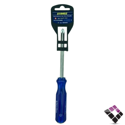 مفك أزميل أزرق طويل ستونيك STONEC مربع مقاس 6MM×"4 رقم 230-33