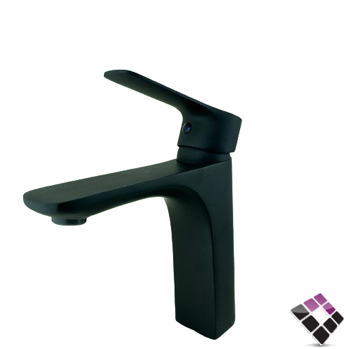 خلاط مغسلة 1 خرم شجرة اتمتك STALI الماني موديل LEO لون أسود مسكة مربعة رقم BAD-100