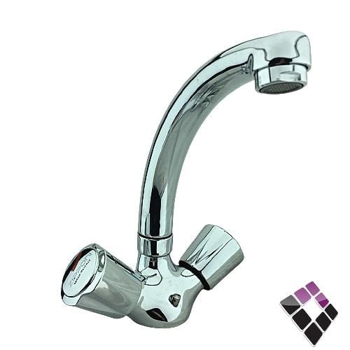 خلاط مغسلة عادي 1 خرم ZIPPONI ايطالي مسكة كوستا رقبة طويل بدون هراب