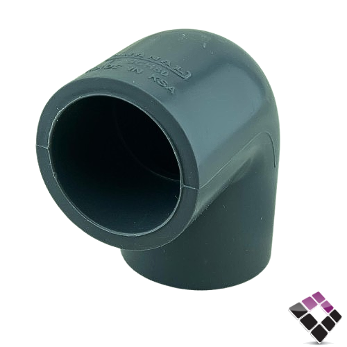 كوع زاوية بلاستيك رمادي ضغط 80 بارد 1 ً