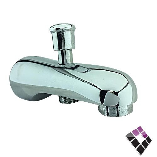 صباب ماء خلاط دفن مخفي + تحويلة مخرجين BRONZO صيني نحاس مطلي كروم دائري طول 14 سم رقم 057220DV/CR