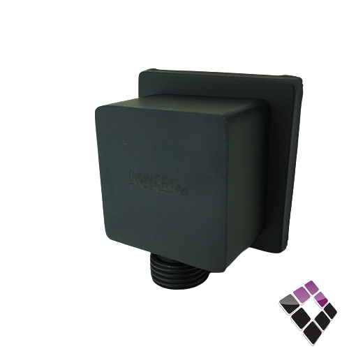 كوع مشبك شطاف + سماعة خلاط دفن مخفي لون أسود مربعBANERY الماني FB01