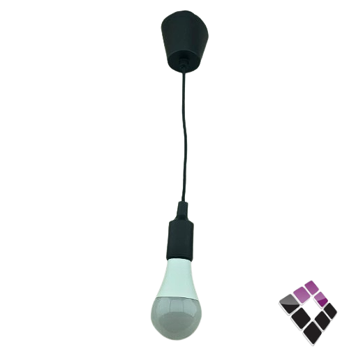 هولد بسلك علاقي كوع + قاعدة + سلك قماش طول 2M لون أسود همر رقم R031 بدون لمبة