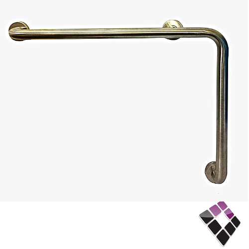 مقبض استل استيل SS304 مطفي ثقيل موديل زاوية L متحرك لكبار السن وذوي الاحتياجات الخاصة STAMINA صيني رقم AC-3333-SS..