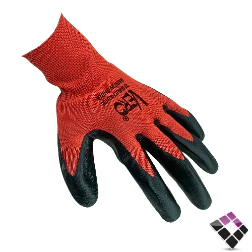 كفوف VERO قطن أحمر + مبطن ربل لون أسود( جوز )