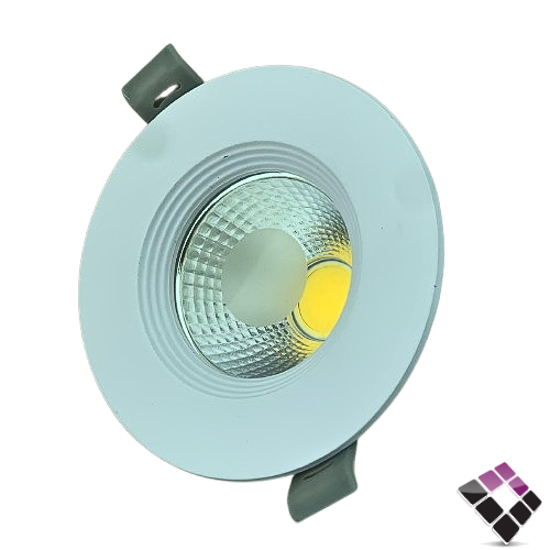 كشاف LED سبوت لايت داخلي 2"× 7 سم KODAK موديل كوب عدسة COB إضاءة 6500K أبيض 7W رقم KDL3-COB-7-CW