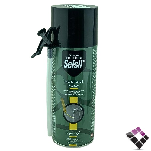 بخاخ فوم Selsil تركي عازل للحرارة و الصوت مقاس 300 مل رقم 103006