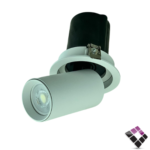 جرم كشاف سبوت لايت 10سم المنيوم LED ترك لايت ديكور متحرك NEW POWER صيني جرم أبيض + مشبك لمبة GU10 رقم 107254 بدون لمبة