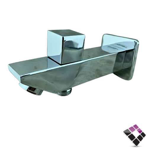 صباب ماء خلاط دفن مخفي 2 مخرج تحويلة برم ZEGOR صيني نحاس مطلي كروم مربع طول 14CM رقم WKC-066