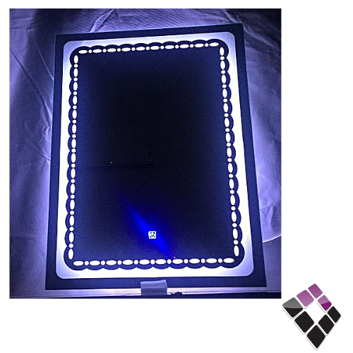 مراية SILVER صيني مستطيلة إضاءة ليد LED لون واحد باللمس رقم LED-2