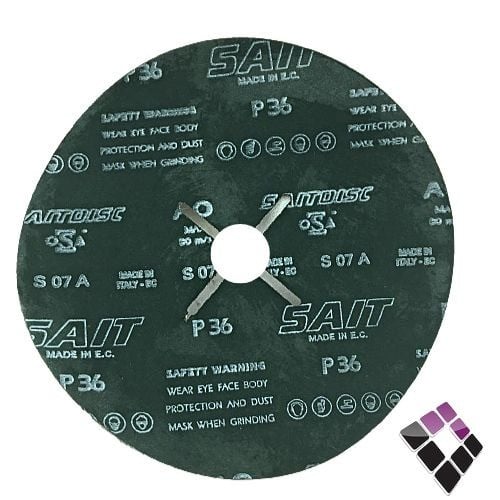 دسك صاروخ ورق صنفره SAIT ايطالي 7" سايت رقم AOP36 خشن