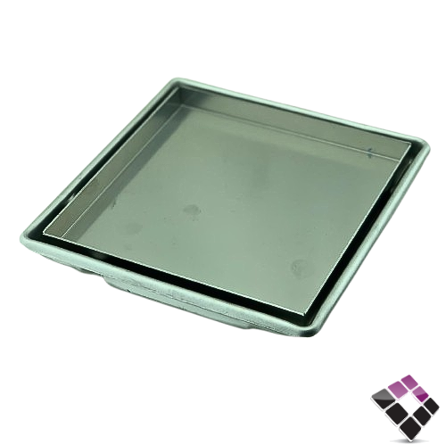 صفاية مفرغة للبلاط استيل SS304 لون كروم BATHROY  ايطالي مقاس 15×15 رقم 6702025