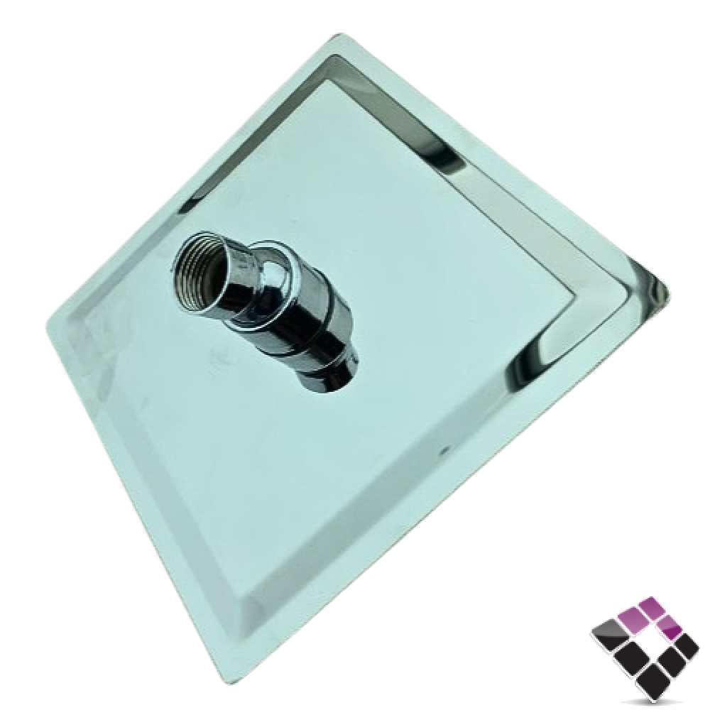 طاسة دش مطري كوالتي QUALITY صيني مربعة استل SUS304 مطلي كروم + فتحات ربل 25×25