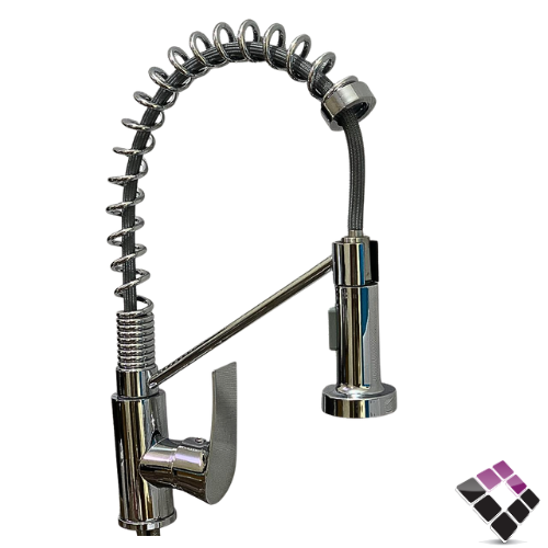 خلاط مجلى شجرة 1خرم اتمتك سحاب DIME لون كروم رقبة عالي سوستة رقم DM-70110CR