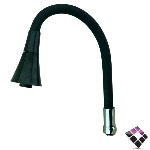 رقبة خلاط  مجلى Water way صيني رأس مخروطي ربل لون أسود