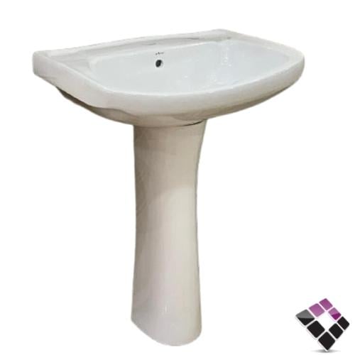 مغسلة خزف عمود طويل ariston هندي انكور لون أبيض مربعة موديل لبناني