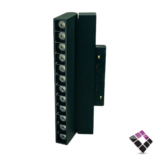 لينير مستطيل مجرى مغناطيس مجنتك موديل عيون متحرك NEW POWER جرم لون أسود 22CM إضاءة 3000K أصفر 12W رقم 103133