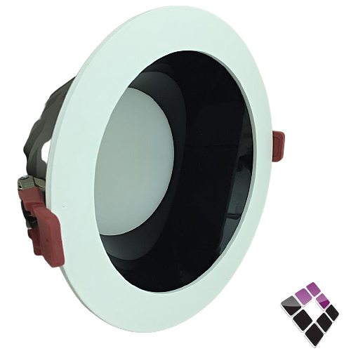 كشاف LED اسبوت داخلي مانع توهج ضاءة 4000K كريمي 5"×14سم LUZ صيني شريحة SMD ثابت 20W رقم C104