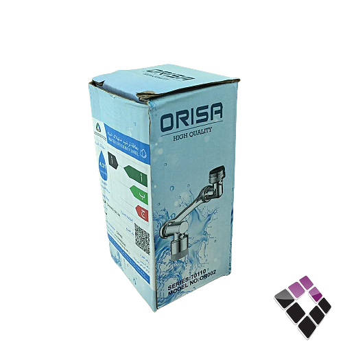 رقبة خلاط متحرك 380 درجة لون كروم ORISA صيني + مرشد للماء رقم OR002