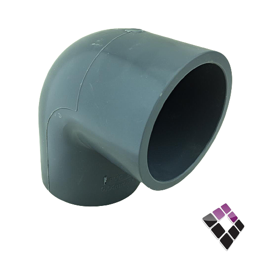 كوع زاوية بلاستيك ضغط 80 رمادي PVC بارد شانيل 2"