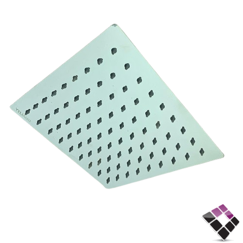 طاسة دش مطري كوالتي QUALITY صيني مربعة استل SUS304 مطلي كروم + فتحات ربل 20×20