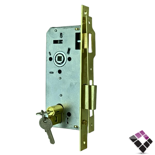 كالون باب خشب برمان سكاب SKAB صيني لون ذهبي مقاس 45 ملم مع قلب سلندر مقاس 70 ملم رقم 645R-GP