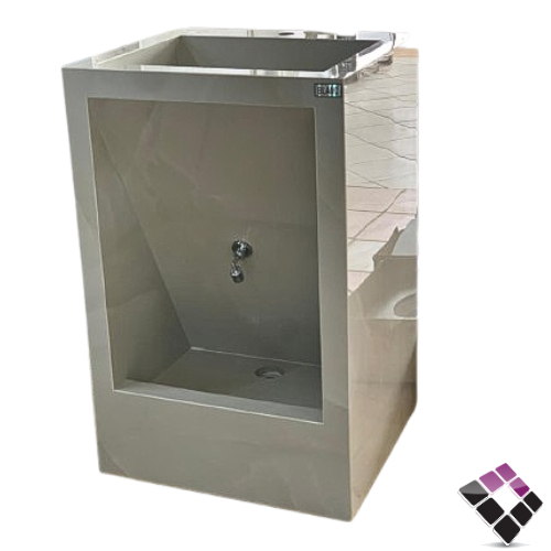 مغسلة وضوء كبينة بورسلان رخاميSILVER صيني أرضي لون رمادي + عرق رخامي 55CM رقم/ RO-025-50