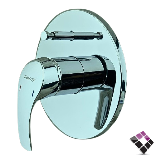 وجه غطاء خلاط مخفي دائري QUALITY صيني 2 خط مخرجين للماء لون كروم موديل قروهي يورو سمارت رقم 96602/2