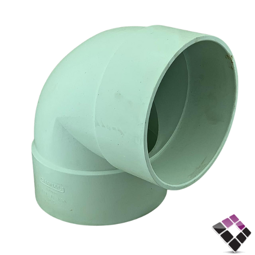 كوع زاوية بلاستيك UBVC ضغط 40 أبيض ثقيل شانيل 6 ً = 160 ملم