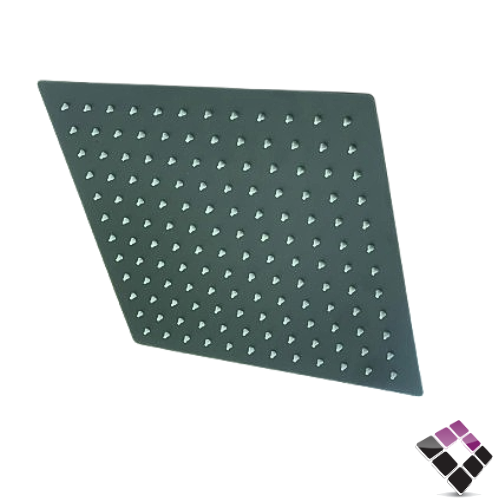 طاسة دش مطري STALI الماني مربعة استل مطلي أسود فتحات ربل مقاس 30×30