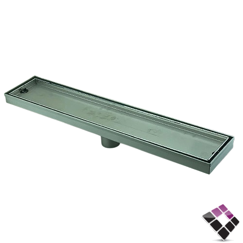 صفايةا مفرغة للبلاط ستيل SS304 لون كروم BATHROY  ايطالي مقاس 10×60 رقم 6702044