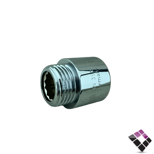 جلبة ذكر نحاس مطلي كروم أصلي هزنتHESANIT الماني 20ملى×1/2" رقم 1220