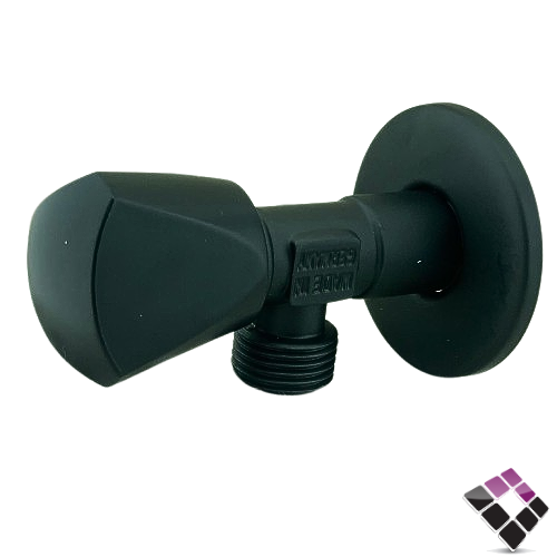 محبس زاوية STALI موديل قروهي لون أسود 1/2" رقم