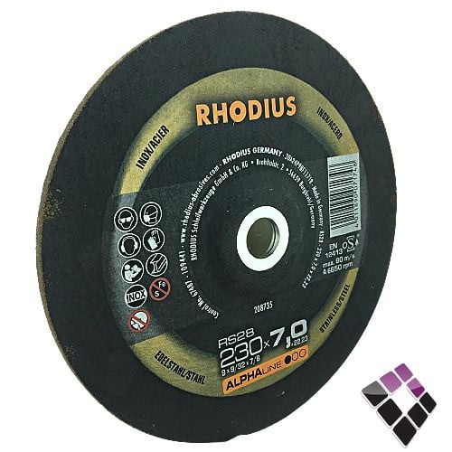 دسك صاروخ صنفرة جلخ حديد RHODIUS الماني 9"