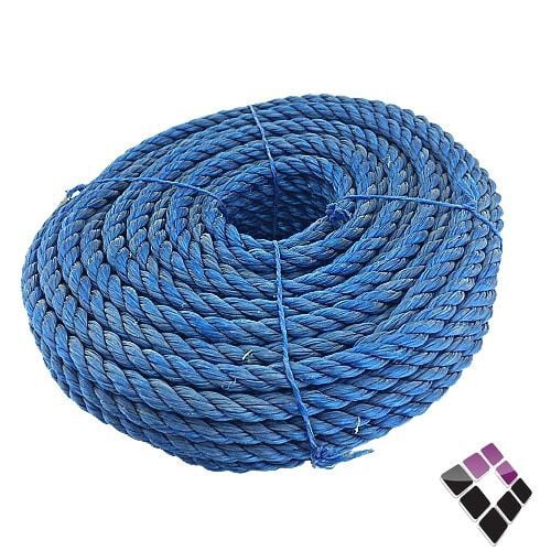 لفة حبل نايلون بلاستيك طول 20 ياردة تقريبا سماكة 8 ملم