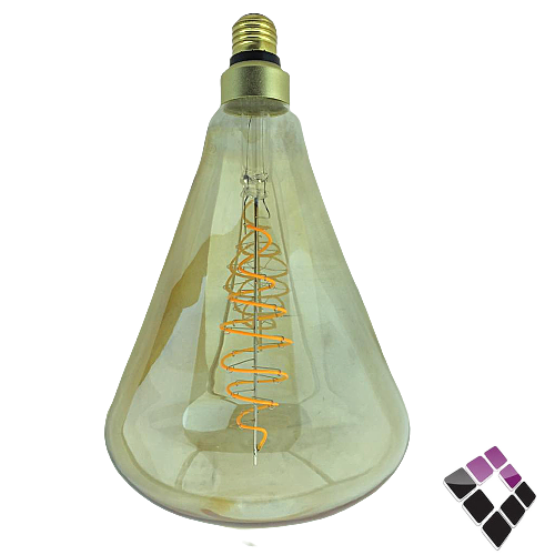 لمبة ديكور LED موديل مخروطي شفافة أعواد لولبي نيو باور NEW POWER صيني 26 سم سنة E27 اضاءة 1800Kأصفر 8.5W