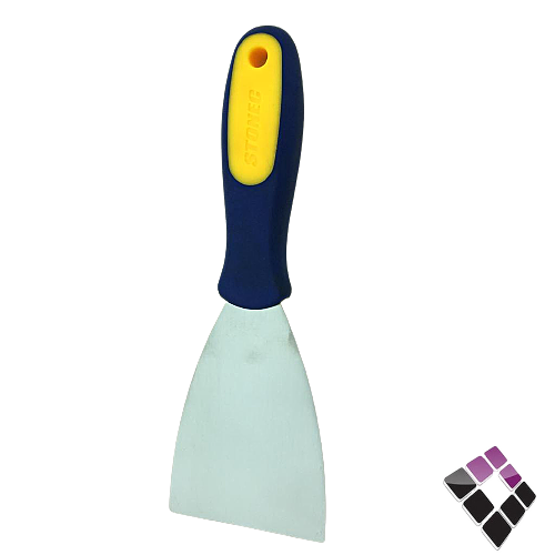 سكين معجون STONEC ستونيك صيني يد ربل لون أزرق + أصفر 3" رقم 459-33