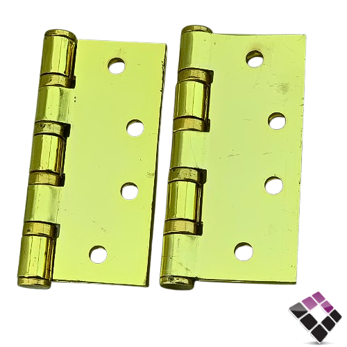 مفصلات باب خشب برمان سكاب SKAB صيني لون ذهبي 4 برغي سماكة 3MM مقاس 3.5"×4" رقم FHP/GP