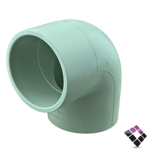 كوع زاوية بلاستيك أبيض ضغط 40 شانيل سعودي 1.1/2 ً