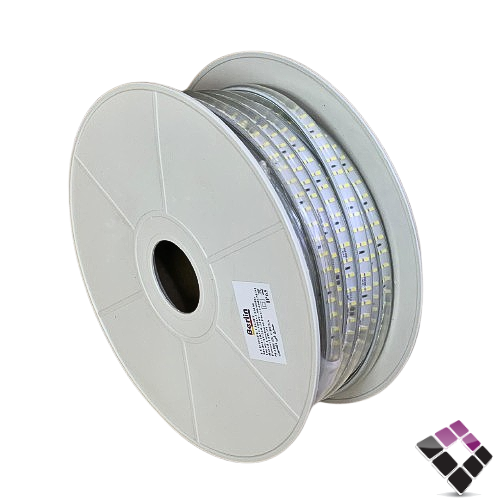 لي زينة LED برلين Berlin اضاءة 4000K كريمي خطين 180 لمبة بالمتر 14W بالمتر 1300 لومن 12ملم قص كل 20 سم