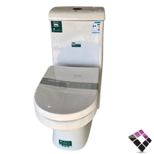 كرسي افرنجي ارضي BAM صيني موديل كومباكت لون أبيض بيضاوي مقاس 30CM رقم 05